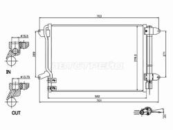 Радиатор кондиционера Volkswagen Jetta 10-19 / Beetle 11-16
