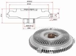 Вискомуфта MERCEDES C-CLASS W202 93-00/E-CLASS W124 92-95/W210 95-00/SLK-CLASS R170 96-00