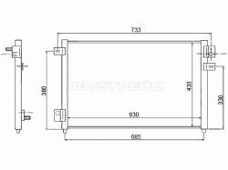 Радиатор кондиционера Jaguar S-type 99-08 / Lincoln LS 99-06