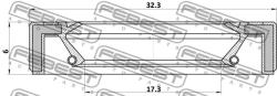 САЛЬНИК РУЛЕВОЙ РЕЙКИ 17.3X32.3X6 MITSUBISHI LANCER LANCER CEDIA CS CT# 2000.03-2009.08 [JPN] 95gay-19320607x