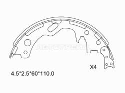 Колодки тормозные барабанные Nissan Atlas F 92-07 / Atlas H 91-07