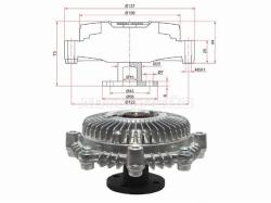 Вискомуфта TOYOTA TOWNACE,DYNA,HIACE,HILUX,2Y#/3Y#