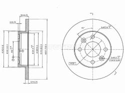 Диск тормозной (Спереди) Renault Logan 04-16 / Sandero 09-14 / Megane 95-99