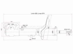 Стойка передняя MITSUBISHI OUTLANDER XL/CITROEN C-CROSSER/PEUGEOT 4007 07- RH