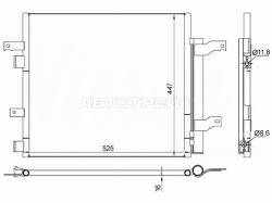 Радиатор кондиционера Jaguar F-Type 13- / XF 07-16 / XJ 09-21