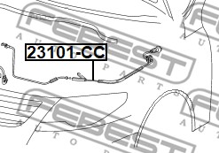 ТРОСИК ПРИВОДА ОТКРЫВАНИЯ ЗАМКА КАПОТА VOLKSWAGEN PASSAT 2006-2011 [USA] 23101-cc