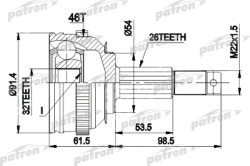 ШРУС PCV9491