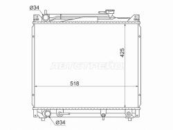 Радиатор Suzuki Escudo 88-05 / Grand Vitara 97-05 / Chevrolet Tracker 97-05 / Mazda Proceed Levante
