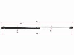 Амортизатор крышки багажника Opel Corsa 06-14 (Справа=Слева)