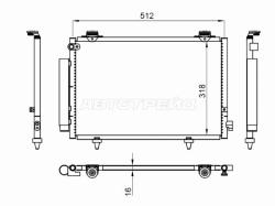 Радиатор кондиционера Toyota Probox 02- / Succeed 02-20 / Ist 02-07