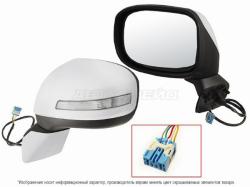 Зеркало Honda Civic 11-15 (Слева/ Регулировка/ Повторитель поворота/ 5 контактов)