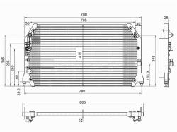Радиатор кондиционера Toyota Camry (XV20) 96-02 / Lexus ES 96-01 / Toyota Camry 96-01 / Camry UAE/US
