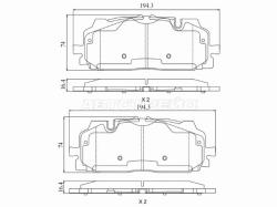 Колодки тормозные (Спереди) Audi A4 15- / A5 16- / Q5 16- / Q7 15- / Volkswagen Touareg 18- / Audi R
