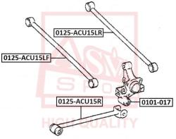 Тяга задняя поперечная TOYOTA TOYOTA HARRIER ACU15/SXU15 4WD 1997-2003 TOYOTA HIGHLANDER ACU25/MCU25 0125-acu15lf