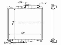 Радиатор Nissan Diesel Condor 91-