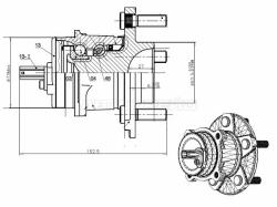 Ступичный узел задн. FORD C-MAX/FOCUS/VOLVO S40/V50 04-