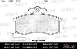 E100049 Колодки тормозные ВАЗ 2108/2109/21099 передние SemiMetallic