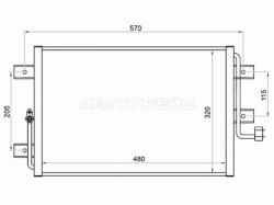Радиатор кондиционера Fiat Albea 02-12 / Palio 96-04 / Siena 96-02