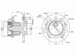 Ступичный узел задн. TOYOTA GAIA/IPSUM/NADIA/PICNIC 96-04