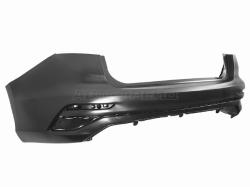 Бампер задний Geely Emgrand 21- (Под ПТФ/ С отверстием под крюк)