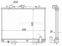 Радиатор Mitsubishi L200 96-06