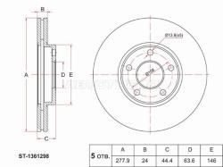 Диск тормозной (Перед) Ford Transit 06-14