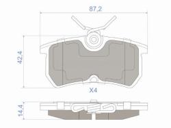Колодки тормозные (Сзади) Ford Fiesta 05-19 / Focus 98-04