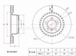 Диск тормозной (Спереди) Land Rover Range Rover 02-12