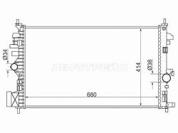 Радиатор Opel Insignia 08-17 / Saab 9-5 10-12