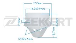 Клипса крепёжная Mazda (миним. кол-во заказа 10 шт) be-1396