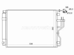 Радиатор кондиционера Hyundai ix35 09-15 / Tucson 09-15 / Kia Sportage 10-16
