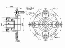 Ступичный узел задн. HONDA ACCORD/RAFAGA/ASCOT CD3/5 93-97
