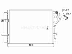 Радиатор кондиционера Kia Picanto 11-17
