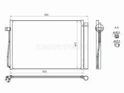 Радиатор кондиционера BMW 5-Series 03-10 / 6-Series 03-10 / 7-Series 01-08
