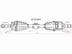 Привод перед TOYOTA CAMRY AXVA70 17-/RAV4 AXAA54 A25AFKS AT 18- левый