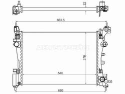 Радиатор Opel Corsa 06-14 / Fiat Grande Punto 06-11