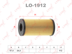 Фильтр масляный MB/NISSAN/OPEL/RENAULT 1.6D-2.5D LO-1912