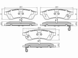 Колодки тормозные (Сзади) Chevrolet Epica 06-13 / Evanda 04-06 / Daewoo Magnus 99-04 / Tosca 06-11
