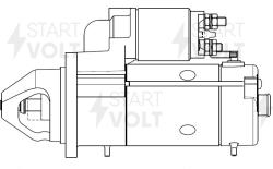 Стартер для с/т МТЗ-3302/МАЗ/Амкадор/Volvo/MAN с дв. Deutz BF4M/BF6M 24В 4кВт (LSt 1215)
