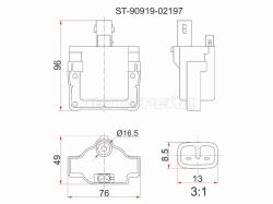 Катушка зажигания TOYOTA 3S/4S-FE SV3#/4# SX90 1JZ/2JZ-GE JZX9# JZS13#/14# 4A-GE AE10#/111 4E-FTE/5