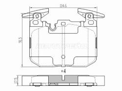Колодки тормозные (Спереди) BMW 1-Series 11-19 / 3-Series 11-19 / 2-Series 14- / 3-Series Gran Turis