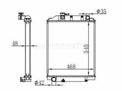 Радиатор Toyota Dyna 99-11 / ToyoAce 99-02