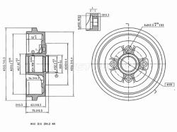 Барабан тормозной зад NISSAN NOTE E12 13-