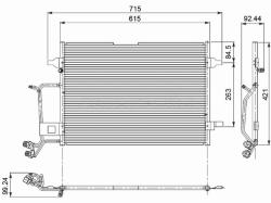 Радиатор кондиционера Audi A3 96-19 / A4 94- / A5 07- / A6 94-18 / Skoda Kodiaq 16-22 / Octavia 12-2