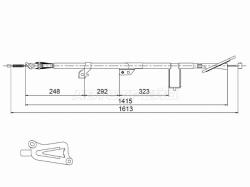 Трос стояночного тормоза NISSAN ALMERA B10 06-12 LH