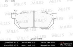 E400421 Колодки тормозные HONDA CIVIC/CRX/PRELUDE 83-95 передние б/датчика LowMetallic