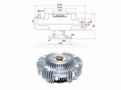 Вискомуфта TOYOTA TOWNACE,LITEACE 3C-TE