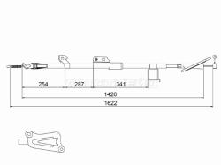 Трос стояночного тормоза NISSAN ALMERA B10 06-12 RH