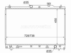 Радиатор Toyota Estima 90-05 / Estima Emina 96-99 / Estima Lucida 92-99 / Previa 90-07
