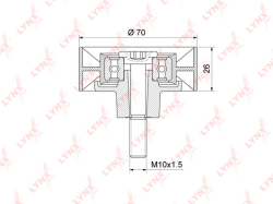 Ролик ремня приводного BMW E36/E34/E39/E38/X5 M43/50/52/54/S50/54/65/85 PB-7003